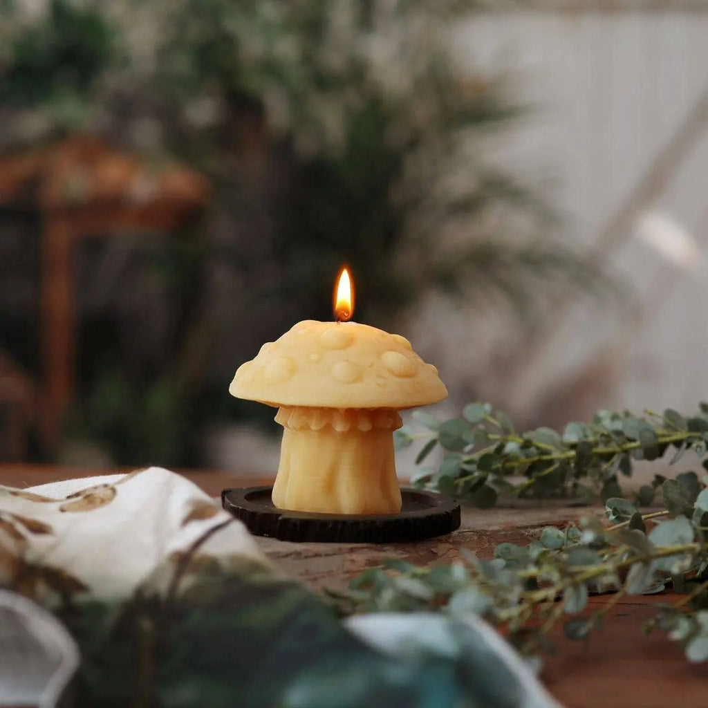 Mushroom Candles – 100% Pure Beeswax