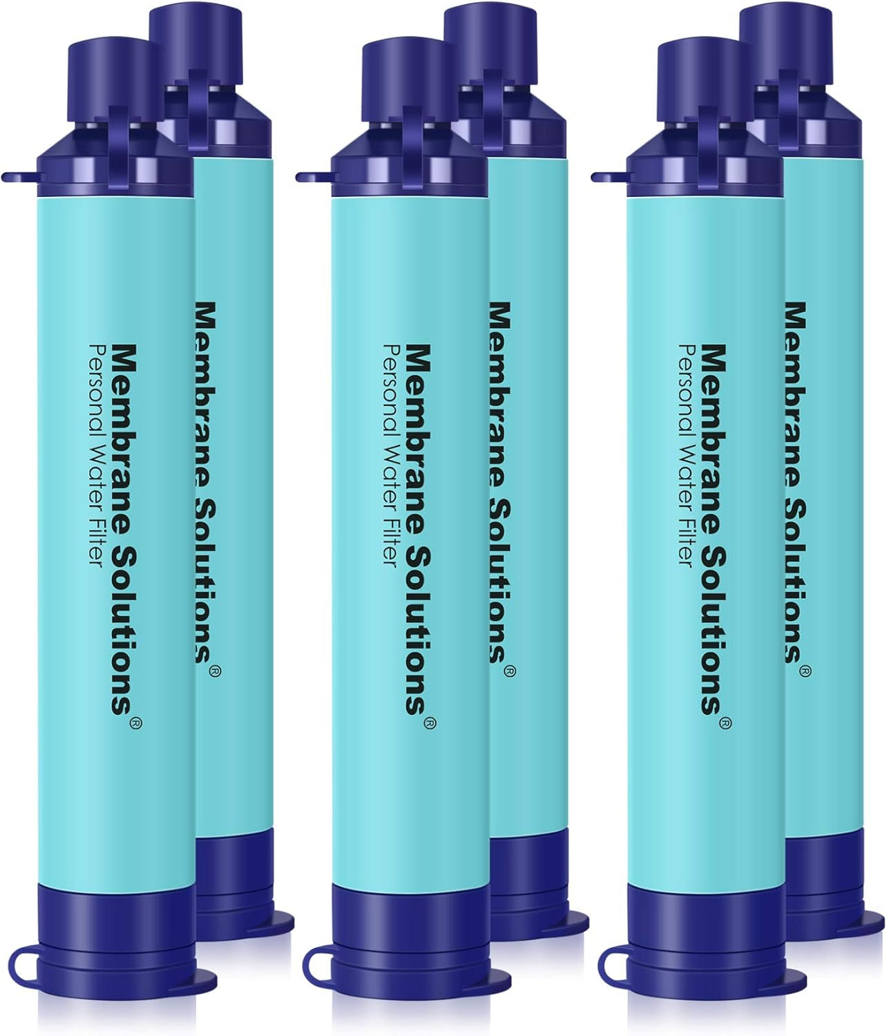 Membrane Solutions Straw Water Filter S1, NSF/ANSI 42&372&401 Certificated, Survival Filtration Portable Gear, Emergency Preparedness, Supply for Drinking Hiking Camping Team Family Outing