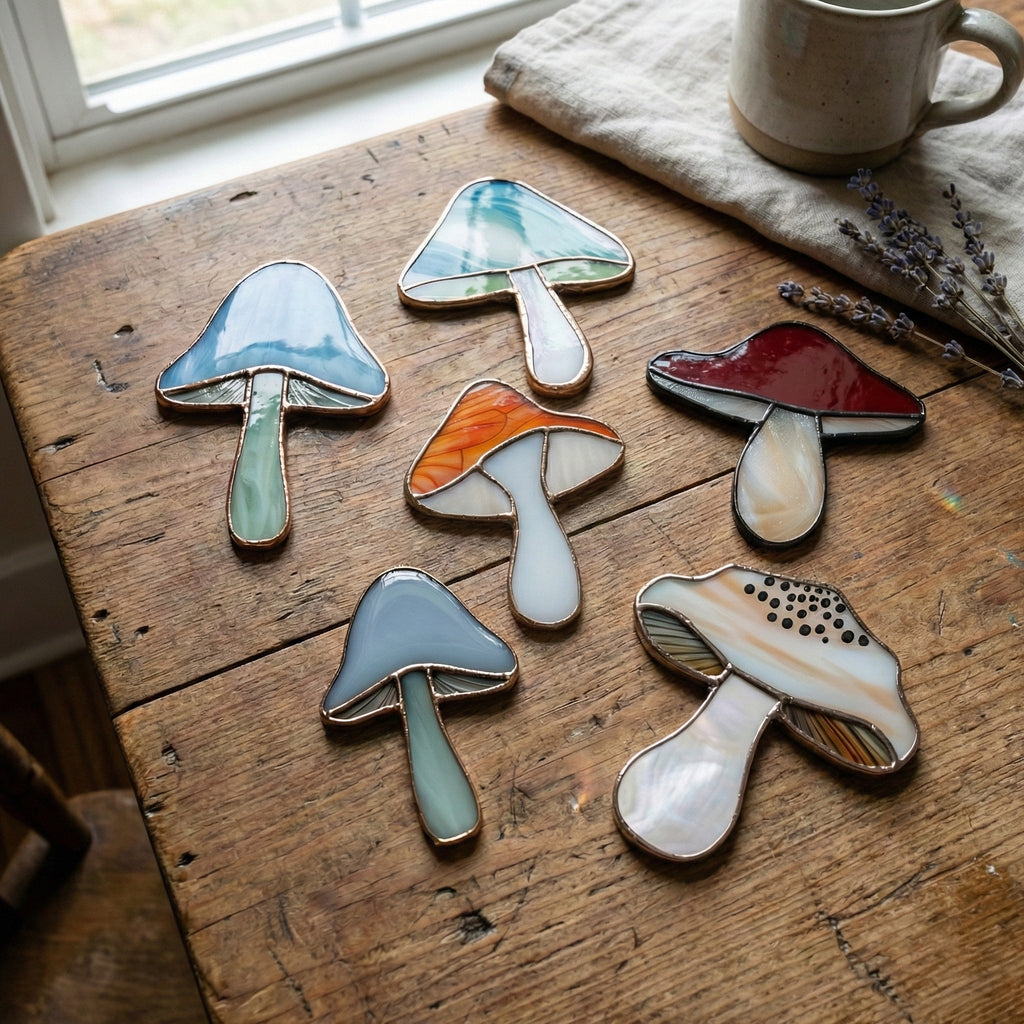 Easy Mushroom Ornaments Stained Glass Patterns